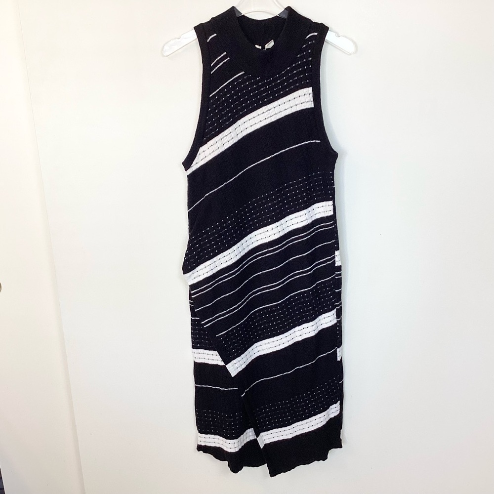 Anthropologie Velda Sleeveless Mock Neck Sweater Dress by Moth - Black - L